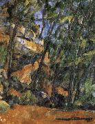 Paul Cezanne of the stones and park tree oil